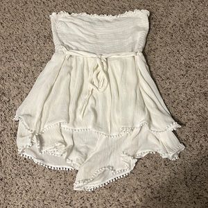 Simplee white romper dress